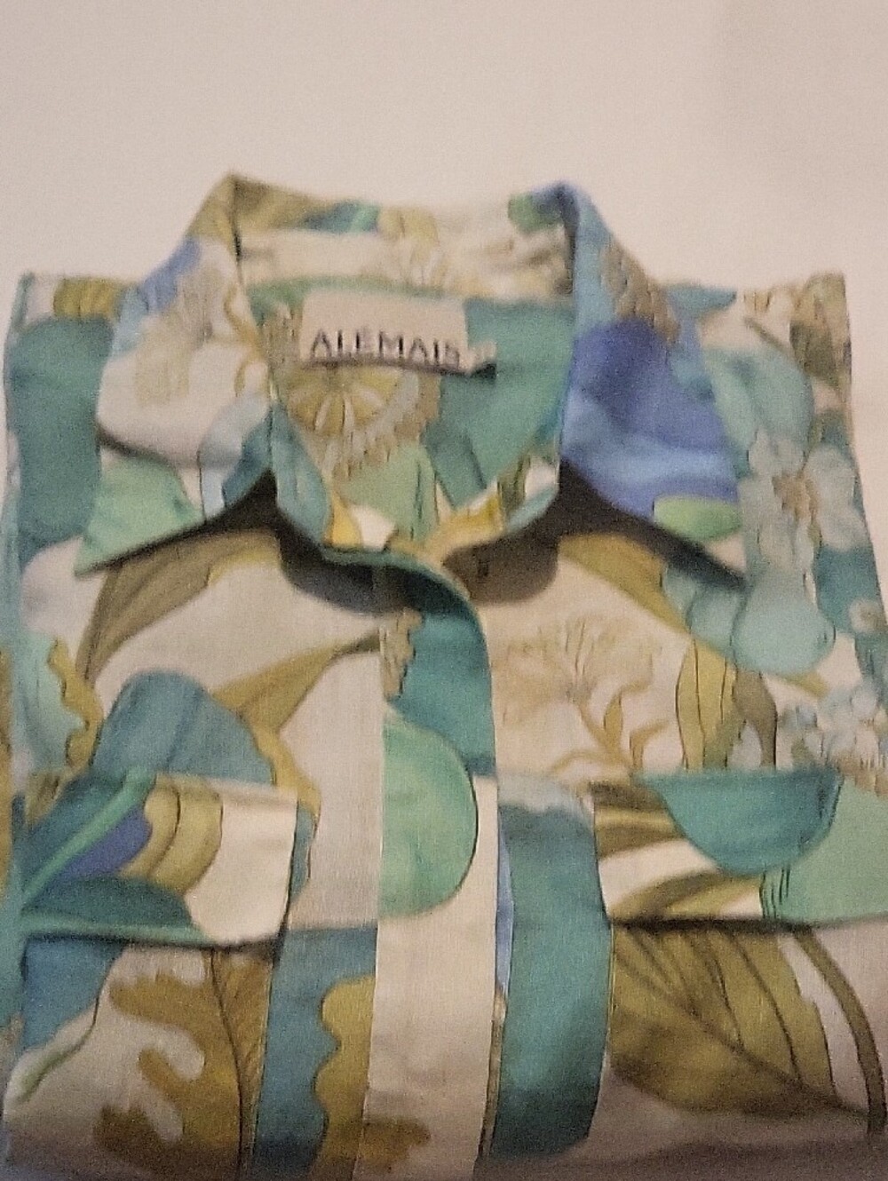 Alemais Floral Shirtdress in Teal, Blue, Green on Cream - Picture 11 of 11